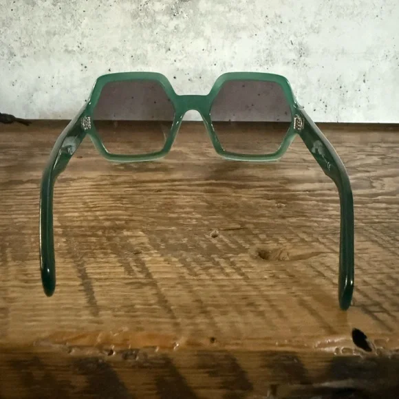 Celine Green Oversized Gradient Sunglasses - Picture 4 of 6